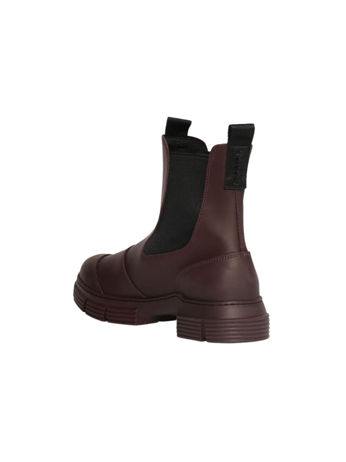 Recycled Rubber City Boot / Burgundy Womens GANNI 