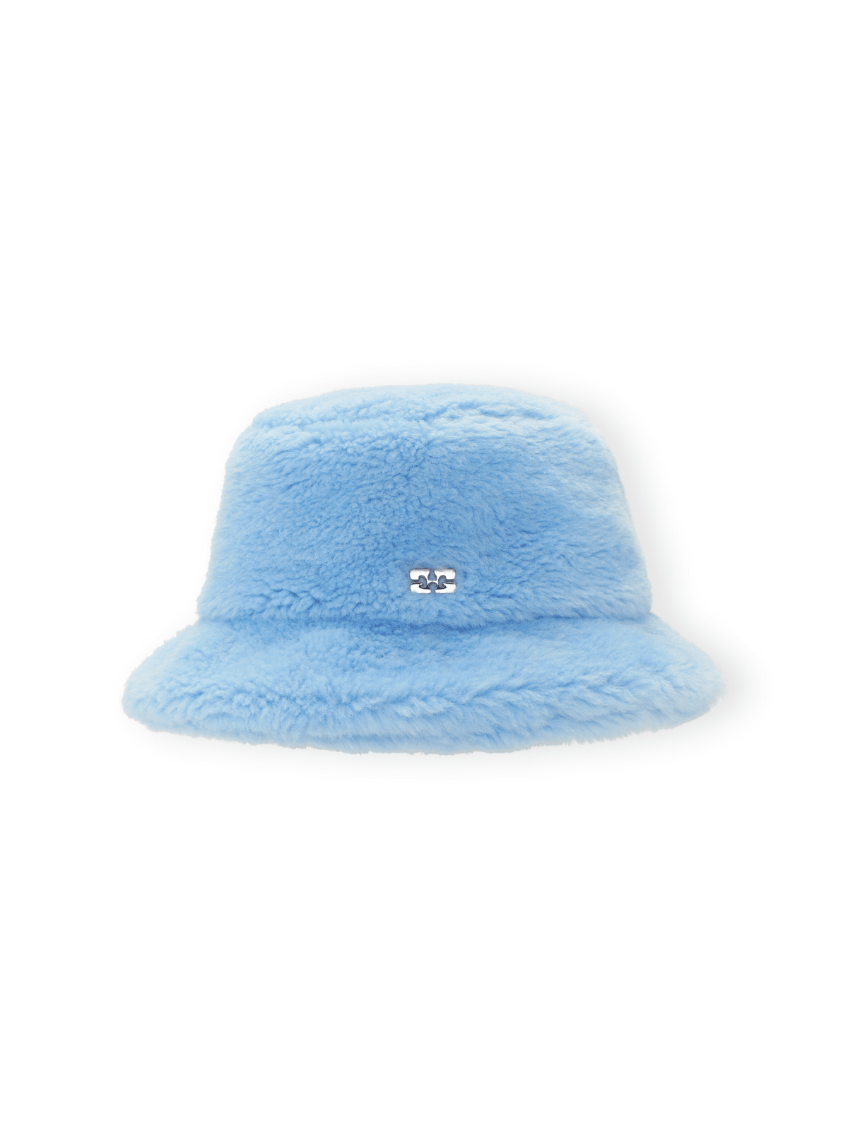 Recycled Tech Bucket Hat Fur / Light Blue Vintage Womens GANNI 