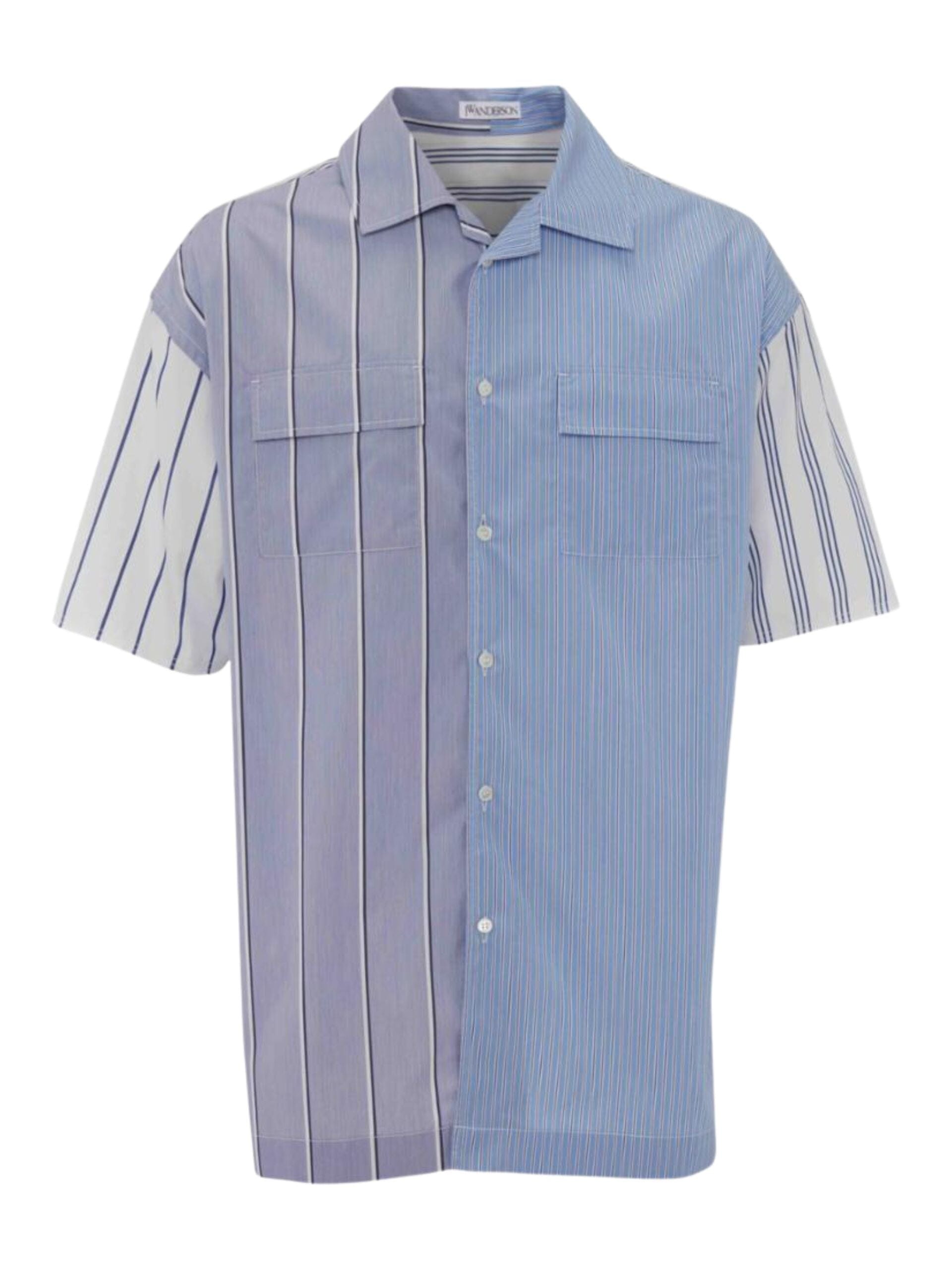Relaxed Fit Short Sleeve Shirt / Blue & Multi Womens JW Anderson 