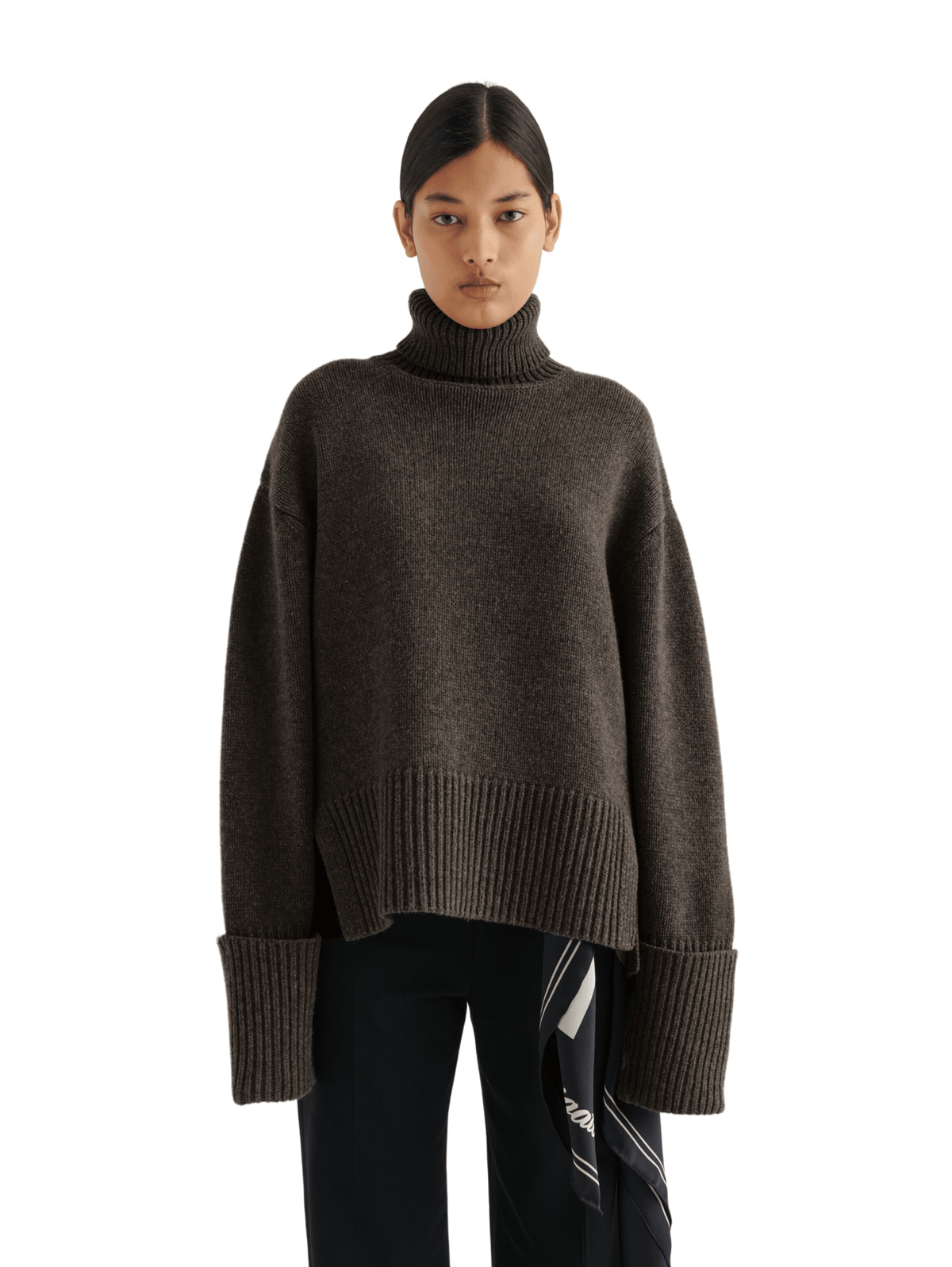 Remain Turtleneck Sweater / Dark Brown Womens Axel Arigato 
