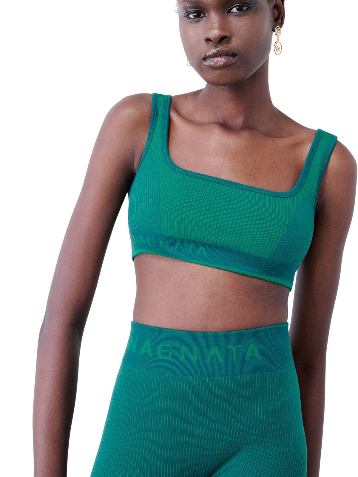 Rib Bralet / Emerald &amp; Tropic Green Womens Nagnata 
