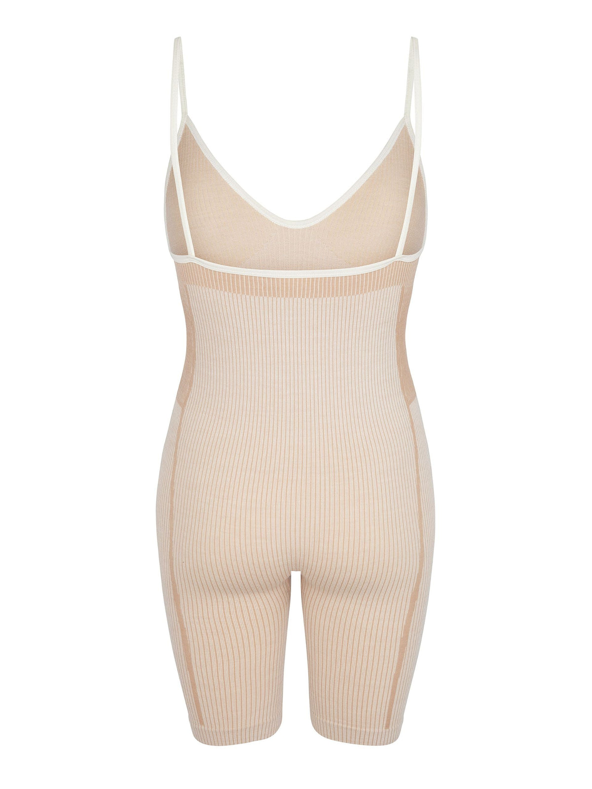 Rib Playsuit / Cream &amp; Sandstone Womens Nagnata 