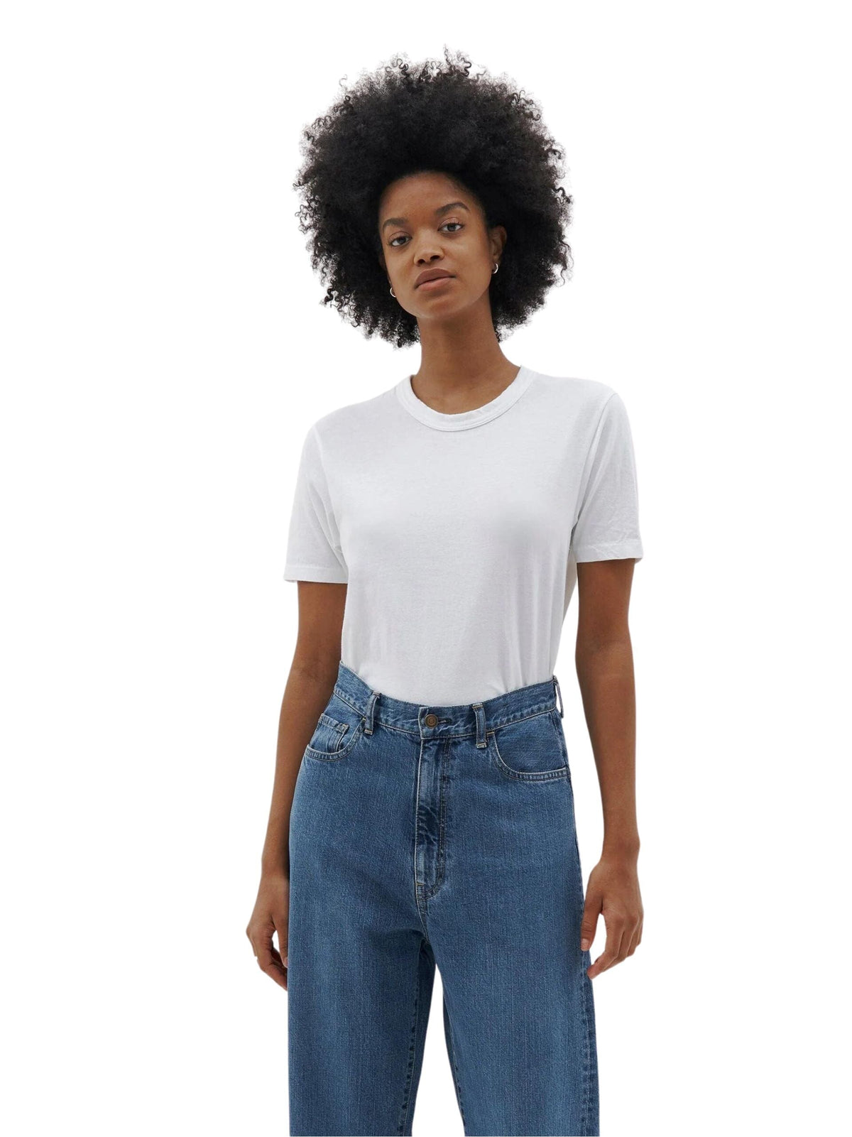Slim Heritage Short Sleeve T-shirt / White Womens Bassike 