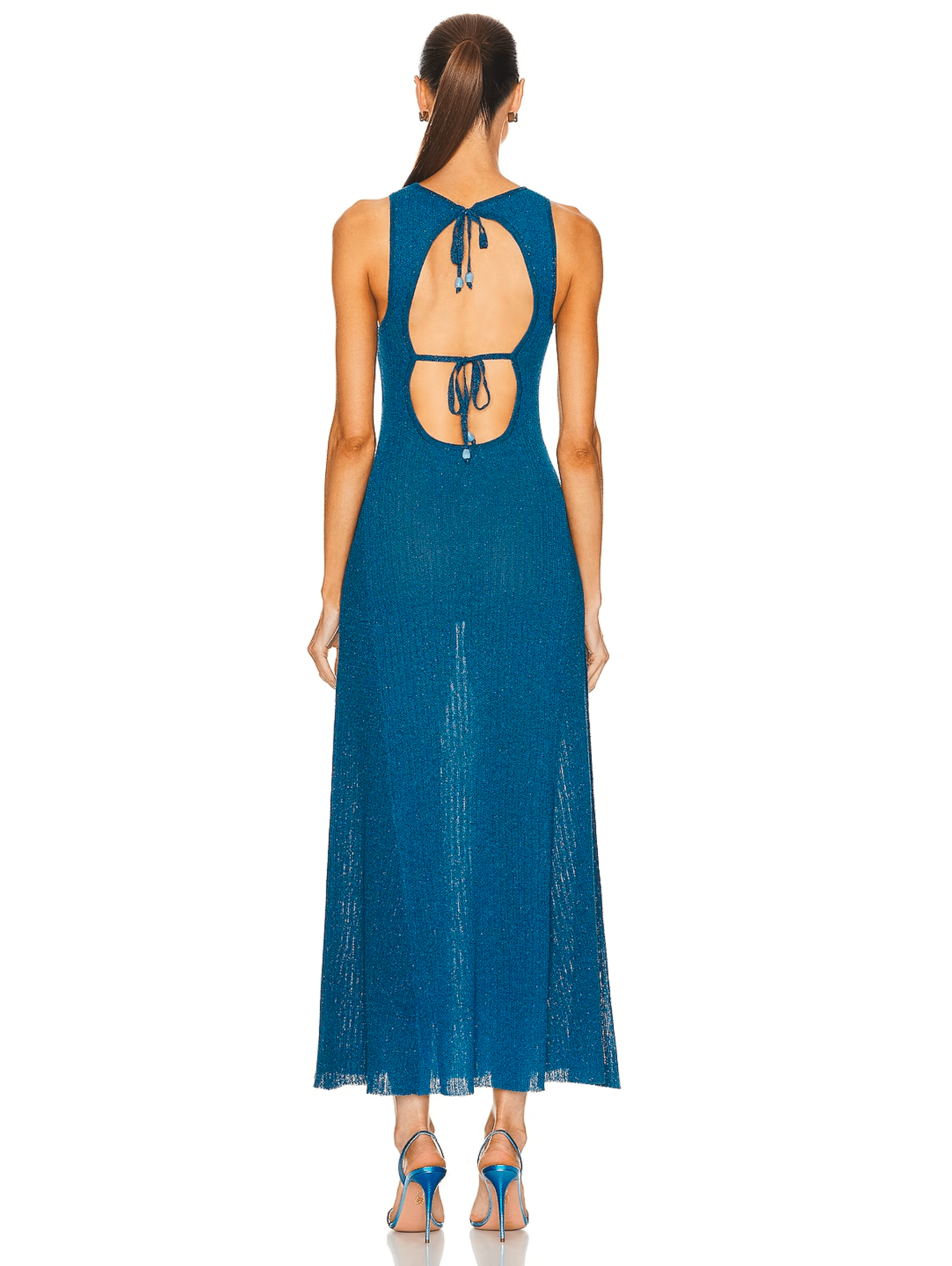 Ganni blue lace on sale dress