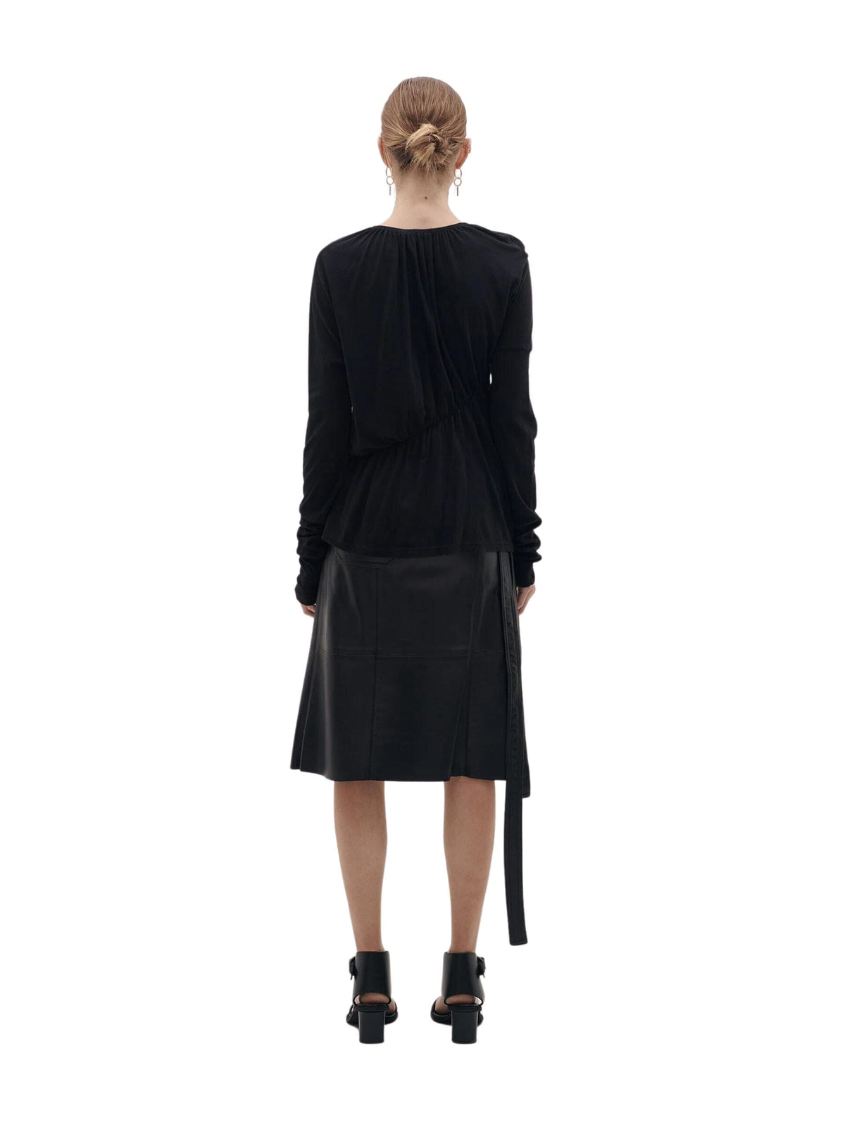 Superfine Jersey Ruched Top / Black Womens Bassike 