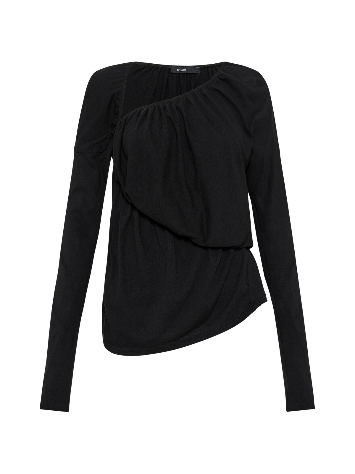 Superfine Jersey Ruched Top / Black Womens Bassike 