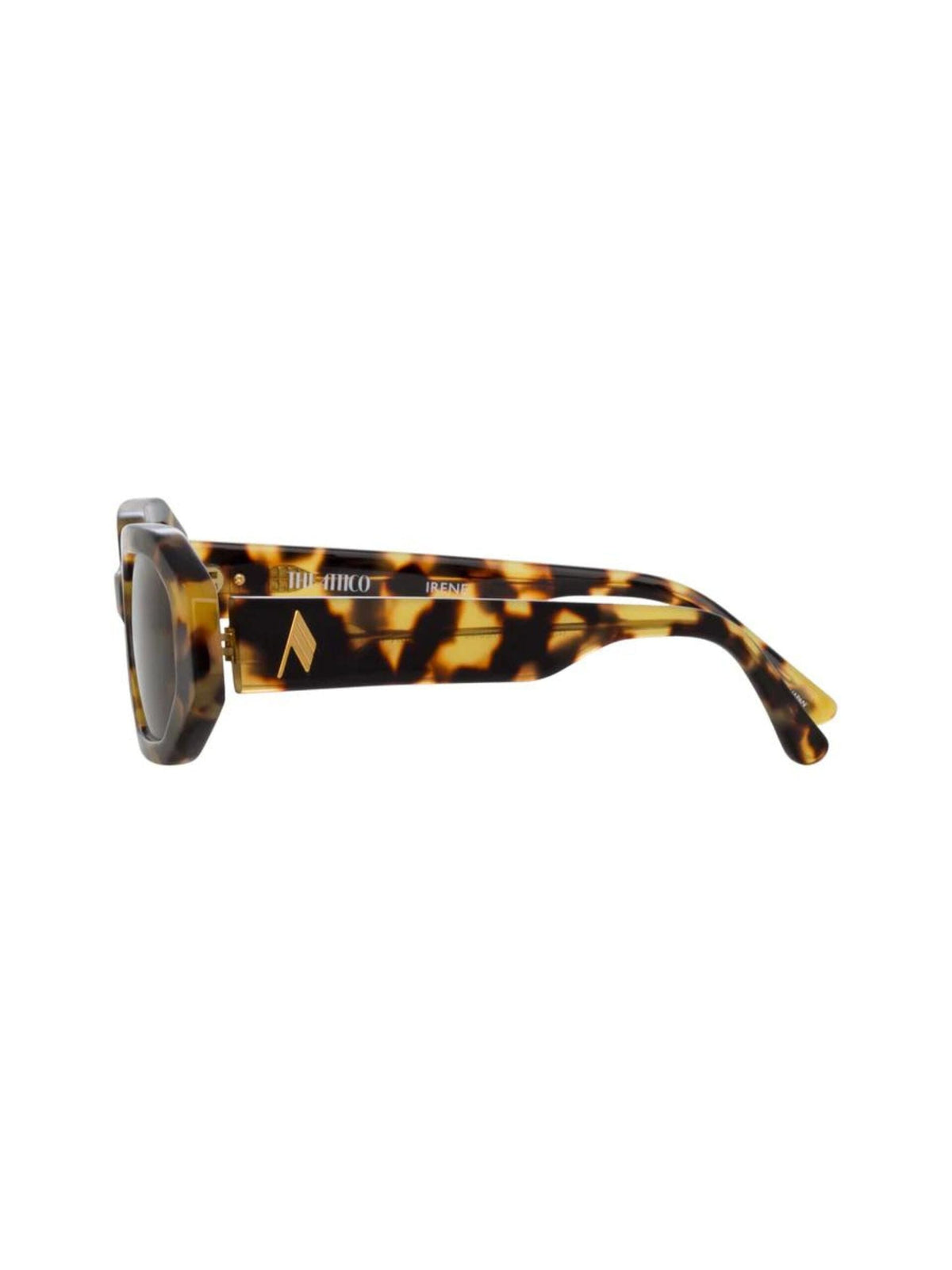 The Attico Irene Angular Sunglasses / Tortoiseshell &amp; Brown Womens Linda Farrow 