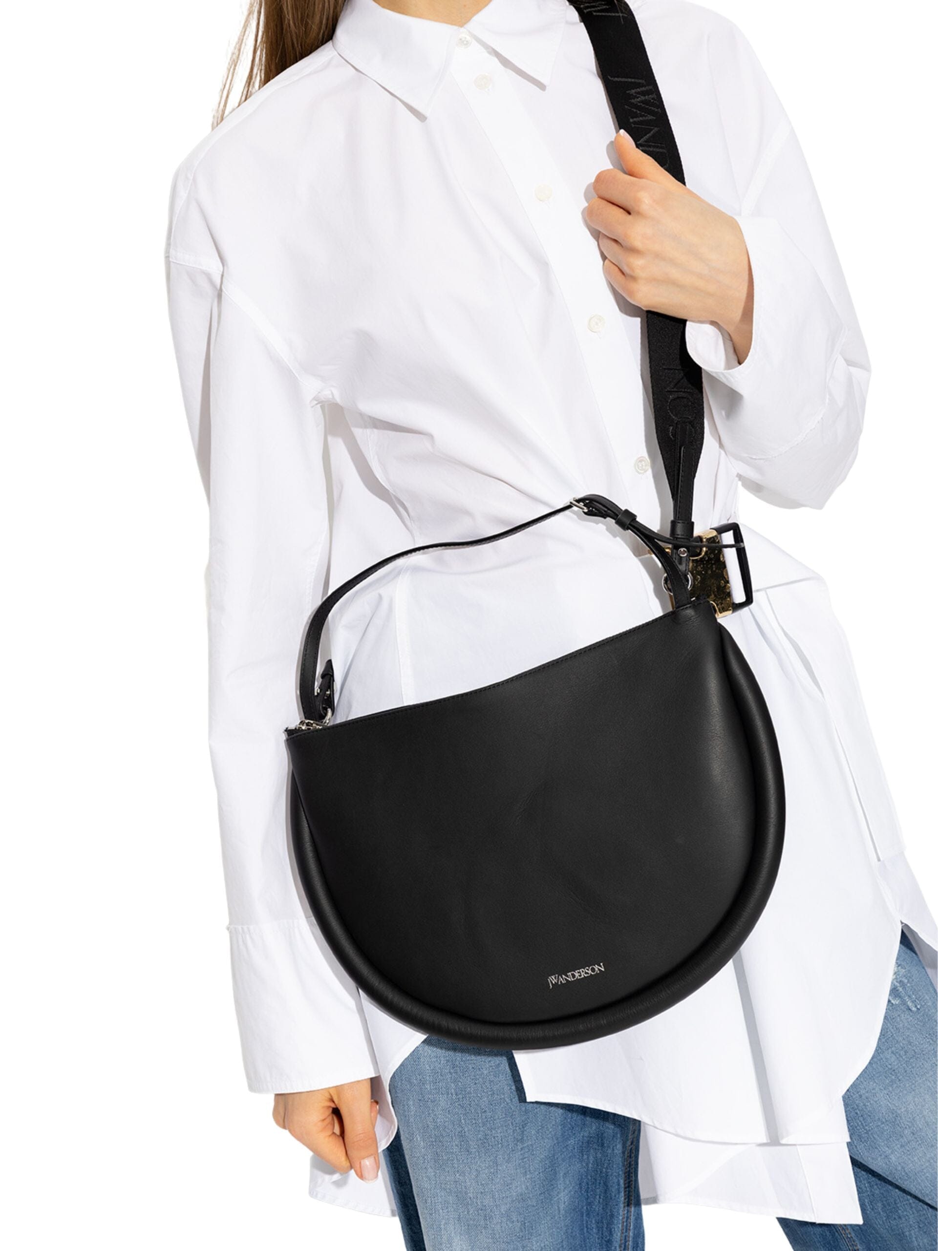 JW ANDERSON The Bumper-Moon two-tone leather shoulder bag