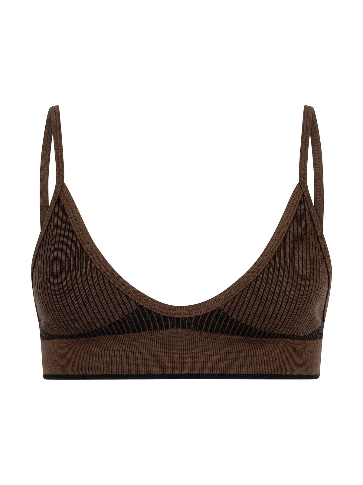 Tri Rib Bralet / Cacao &amp; Black Womens Nagnata 