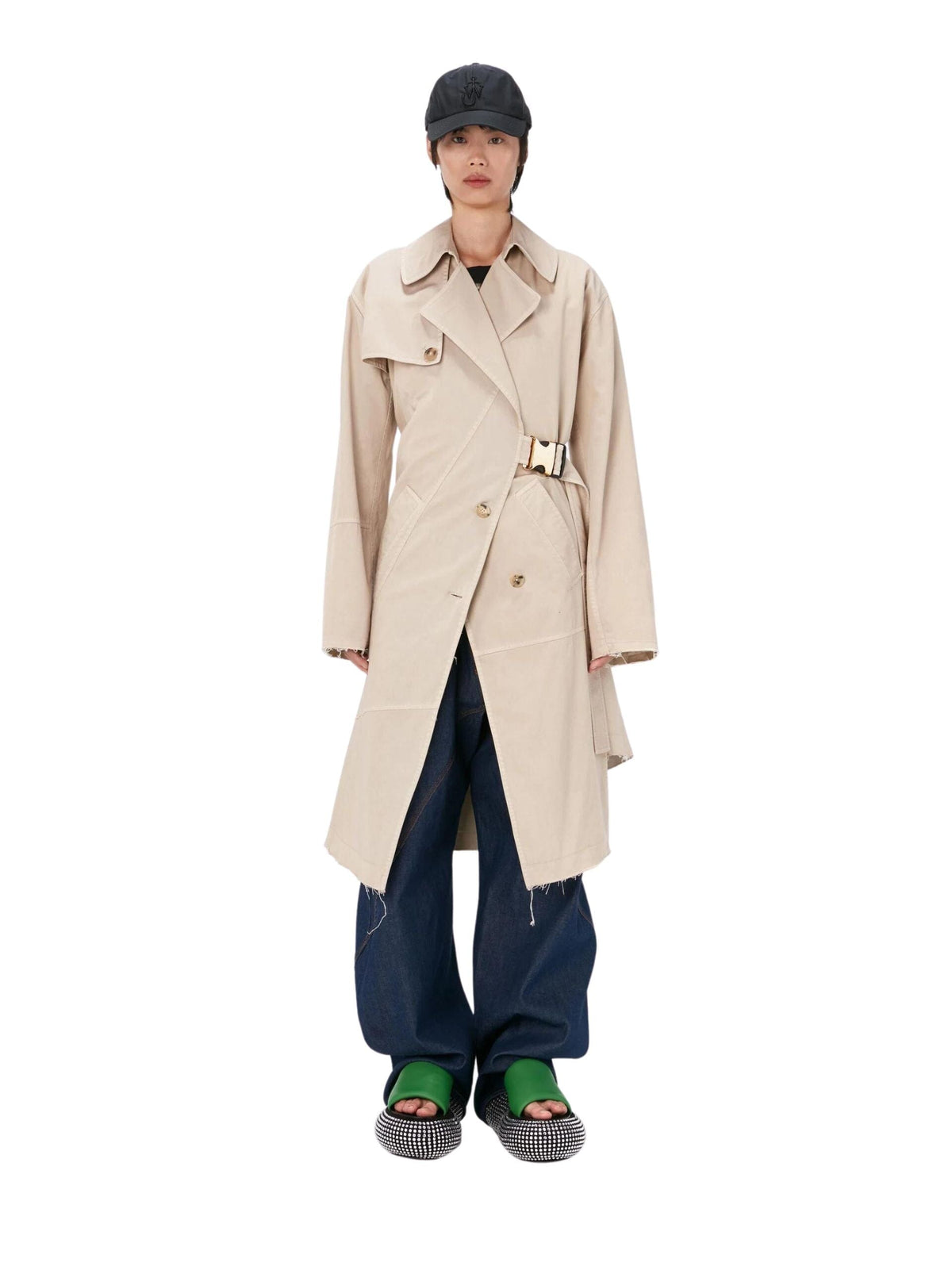 Twisted Buckle Trench Coat / Flax Womens JW Anderson 