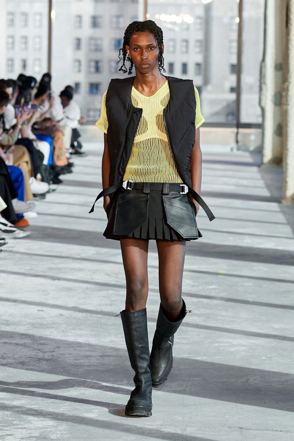 Workwear Mini Skirt / Black Womens Dion Lee 